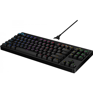 Logitech G Pro, HX Blue Clicky Switches, US, mehāniskā, melna - Klaviatūra