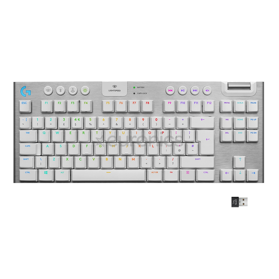 Logitech G915 TKL Tactile, US, white - Wireless Keyboard