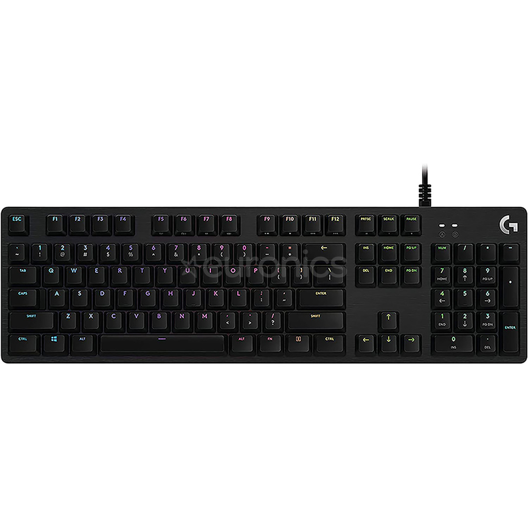Logitech G512 Carbon Lightsynch, GX Red, US, черный - Механическая клавиатура