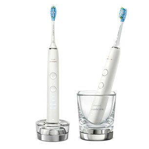 Philips Sonicare DiamondClean 9000, 2 gab., balta/sudraba - Elektrisko zobu birstu komplekts