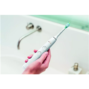 Philips Sonicare DiamondClean 9000, 2 gab., balta/sudraba - Elektrisko zobu birstu komplekts