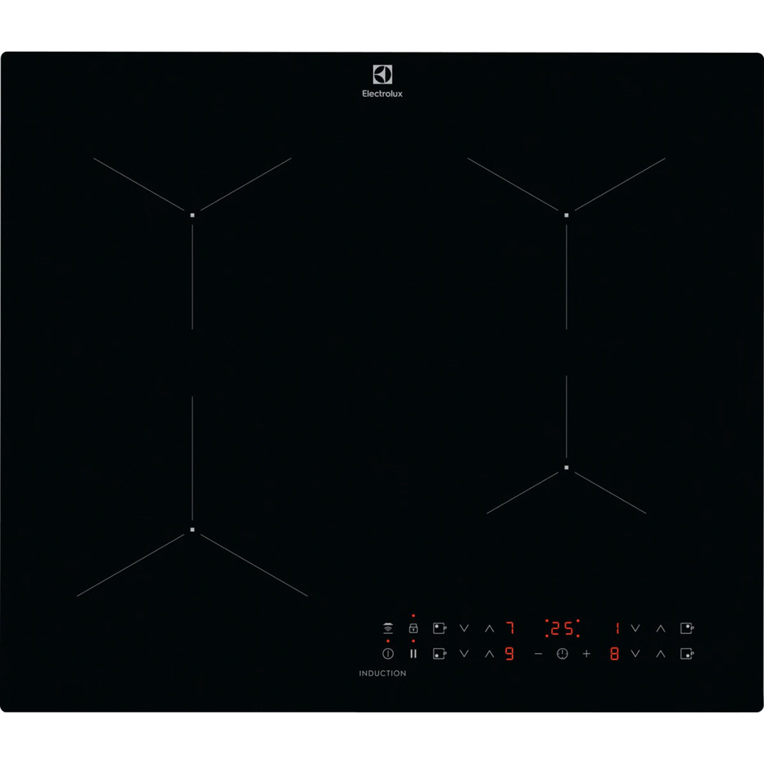 Electrolux 300. sērija, Hob2Hood, platums 59 cm, melna – Iebūvējama indukcijas plīts virsma