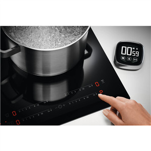 Electrolux 300. sērija, Hob2Hood, platums 59 cm, melna – Iebūvējama indukcijas plīts virsma