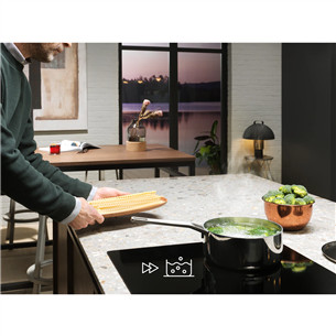 Electrolux 300. sērija, Hob2Hood, platums 59 cm, melna – Iebūvējama indukcijas plīts virsma
