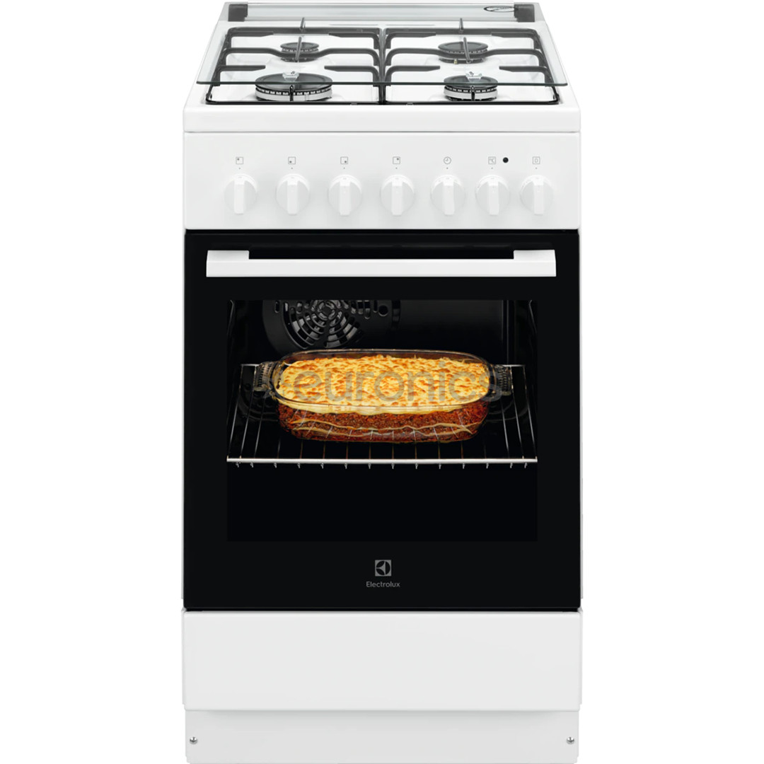 Electrolux, 54 л, белый - Отдельностоящая газовая плита с электрической духовкой