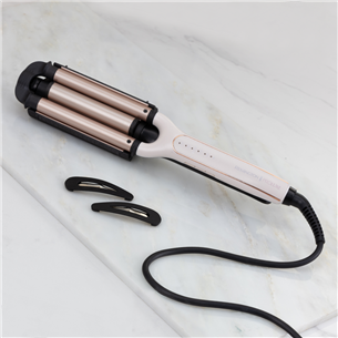 Remington PROluxe Adjustable Waver, līdz 210 °C, melna/balta/zelta - Matu veidotājs