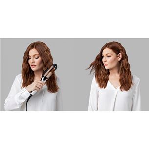 Remington PROluxe Adjustable Waver, līdz 210 °C, melna/balta/zelta - Matu veidotājs