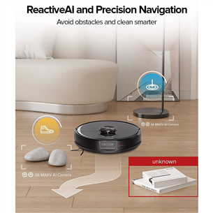 Roborock S6 MaxV, vacuuming and mopping, black - Robot vacuum cleaner