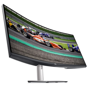 Dell S3422DW, 34", WQHD, LED VA, 100 Гц, изогнутый, серебристый - Монитор