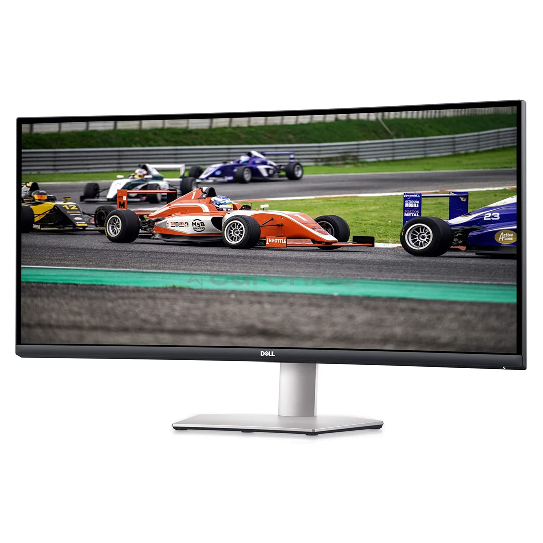 Dell S3422DW, 34", WQHD, LED VA, 100 Гц, изогнутый, серебристый - Монитор