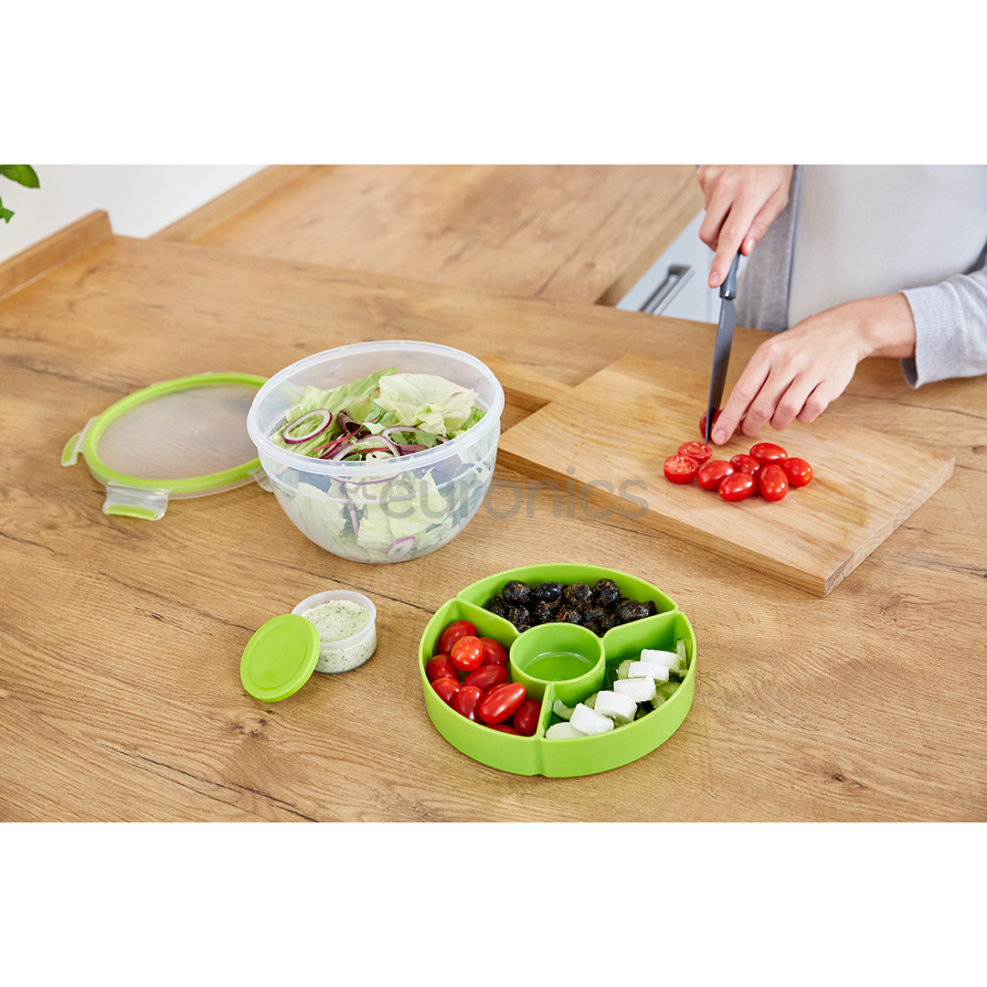Tefal Masterseal & Go, 2.6 L, clear/green - Salad bowl