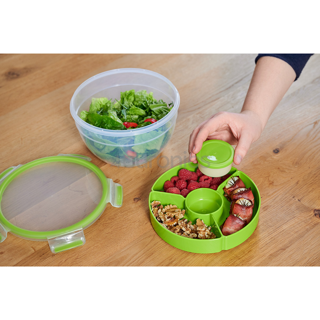 Tefal Masterseal & Go, 2.6 L, clear/green - Salad bowl