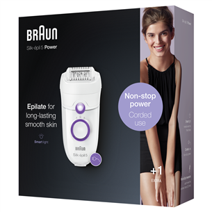 Braun Silk-épil 5, balta/lillā - Epilators