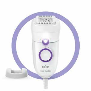 Braun Silk-épil 5, balta/lillā - Epilators