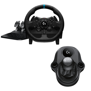 Руль Logitech G923 для ПК / PS4 / PS5 + рычаг переключения передач Driving Force G923PSSHIFTER