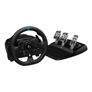 Logitech G923 + Driving Force Shifter, Xbox Series X|S/Xbox One un PC, melna - Spēļu kontrolieris