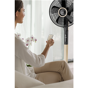 Tefal Turbo Silence Extreme+, melna/bēša - Grīdas ventilators