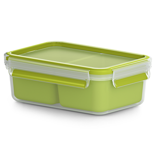 Tefal Masterseal To Go, 1 L, caurspīdīga/zaļa - Uzkodu trauks