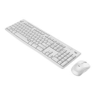 Logitech Slim Combo MK295, US, balta - Bezvadu klaviatūra ar peli