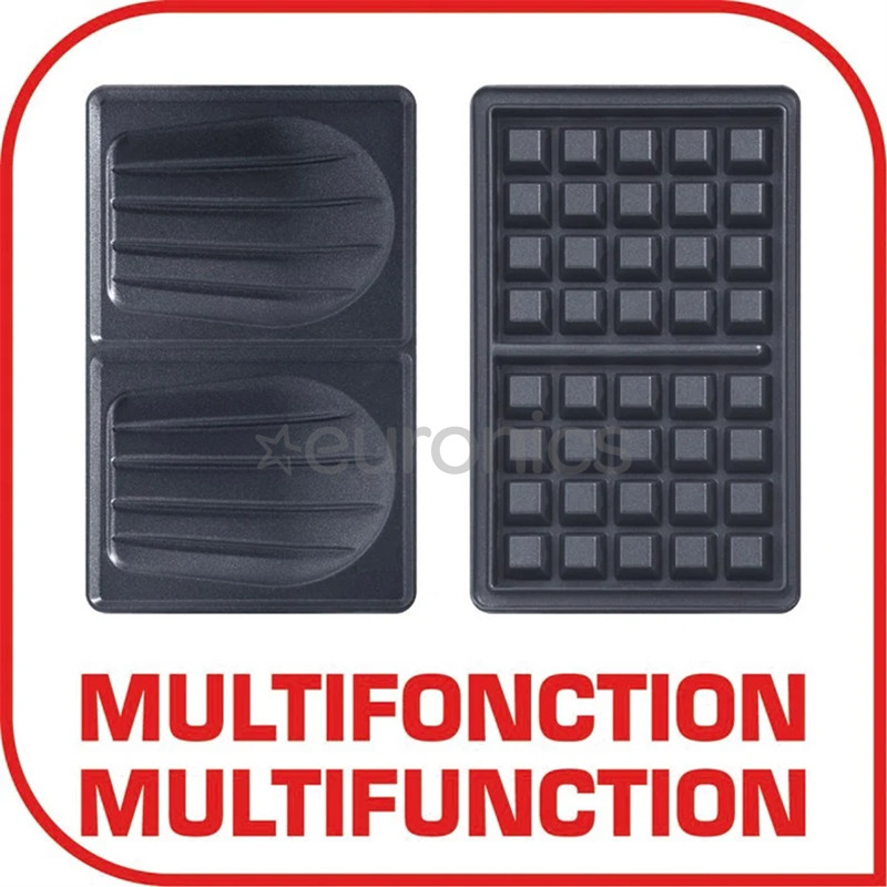 Tefal Snack Time, 700 W, black/red - Sancwich and waffle maker