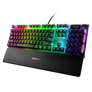 SteelSeries Apex 5 Blue Switch, US, mehāniskā, melna - Klaviatūra