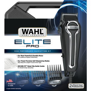 Wahl Elite Pro, 1-25mm, melna - Matu griežamā mašīna