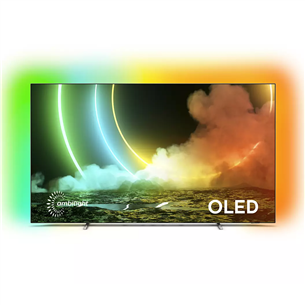 Philips OLED 4K UHD, 65", боковые ножки, черный - Телевизор 65OLED706/12