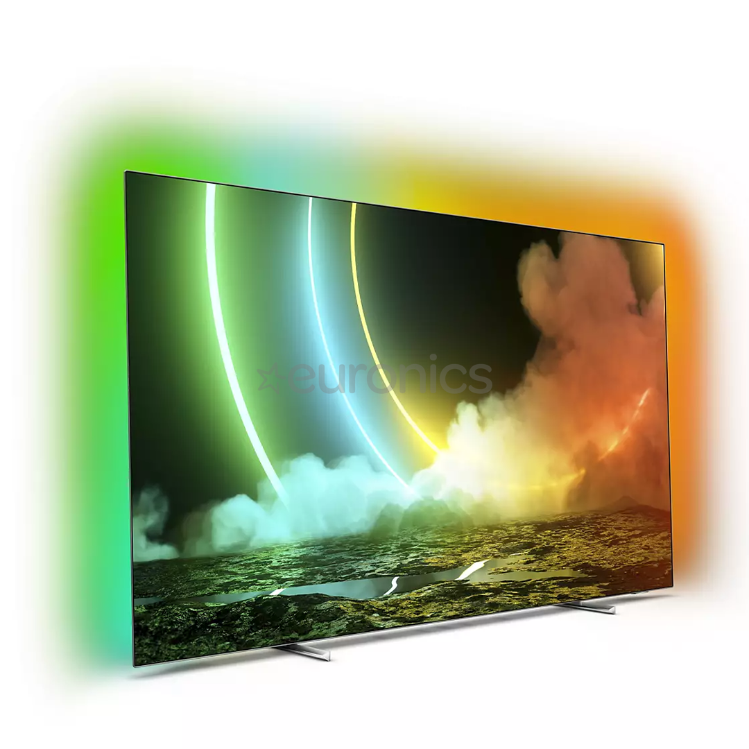 Philips OLED 4K UHD, 65", боковые ножки, черный - Телевизор