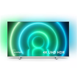 Philips LCD 4K UHD, 55", feet stand, silver - TV