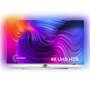 Philips LCD 4K UHD, 43", центральная подставка, серебристый - Телевизор