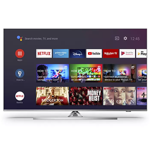 Philips LCD 4K UHD, 43", central stand, silver - TV