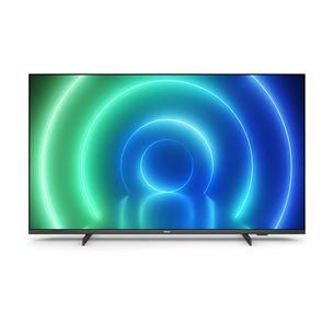 Philips PUS7506, 55", 4K UHD, LED LCD, боковые ножки, черный - Телевизор