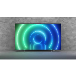 Philips PUS7556, 50", 4K UHD, LED LCD, feet stand, silver - TV