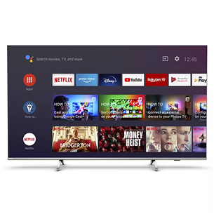 Philips PUS8506, 75", 4K UHD, LED LCD, боковые ножки, серебристый - Телевизор