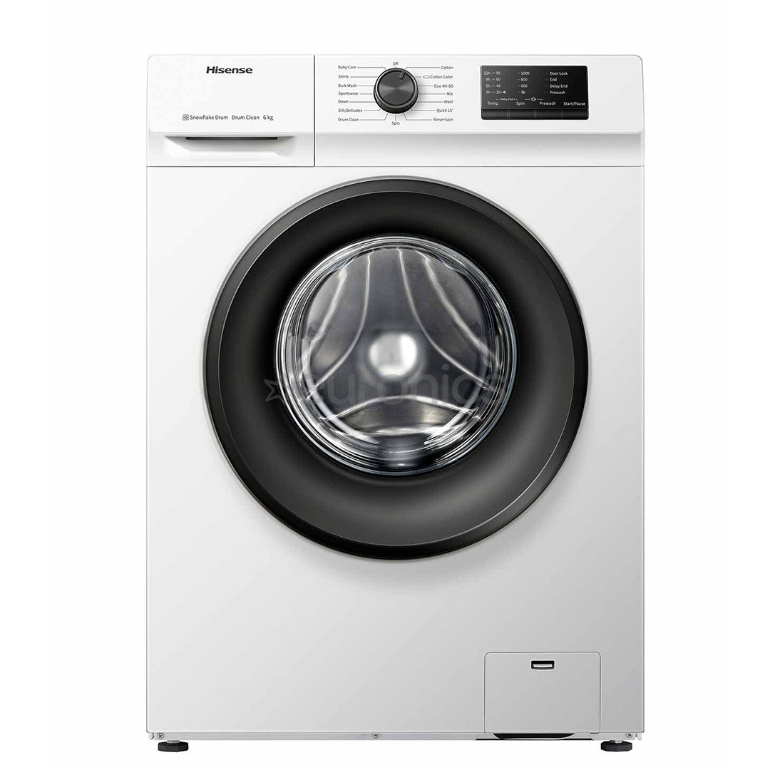 Hisense, 6 kg, dziļums 38 cm, 1000 apgr/min. - Veļas mazgājamā mašīna ar priekšējo ielādi