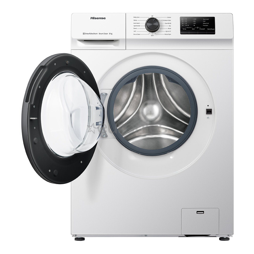 Hisense, 6 kg, dziļums 38 cm, 1000 apgr/min. - Veļas mazgājamā mašīna ar priekšējo ielādi