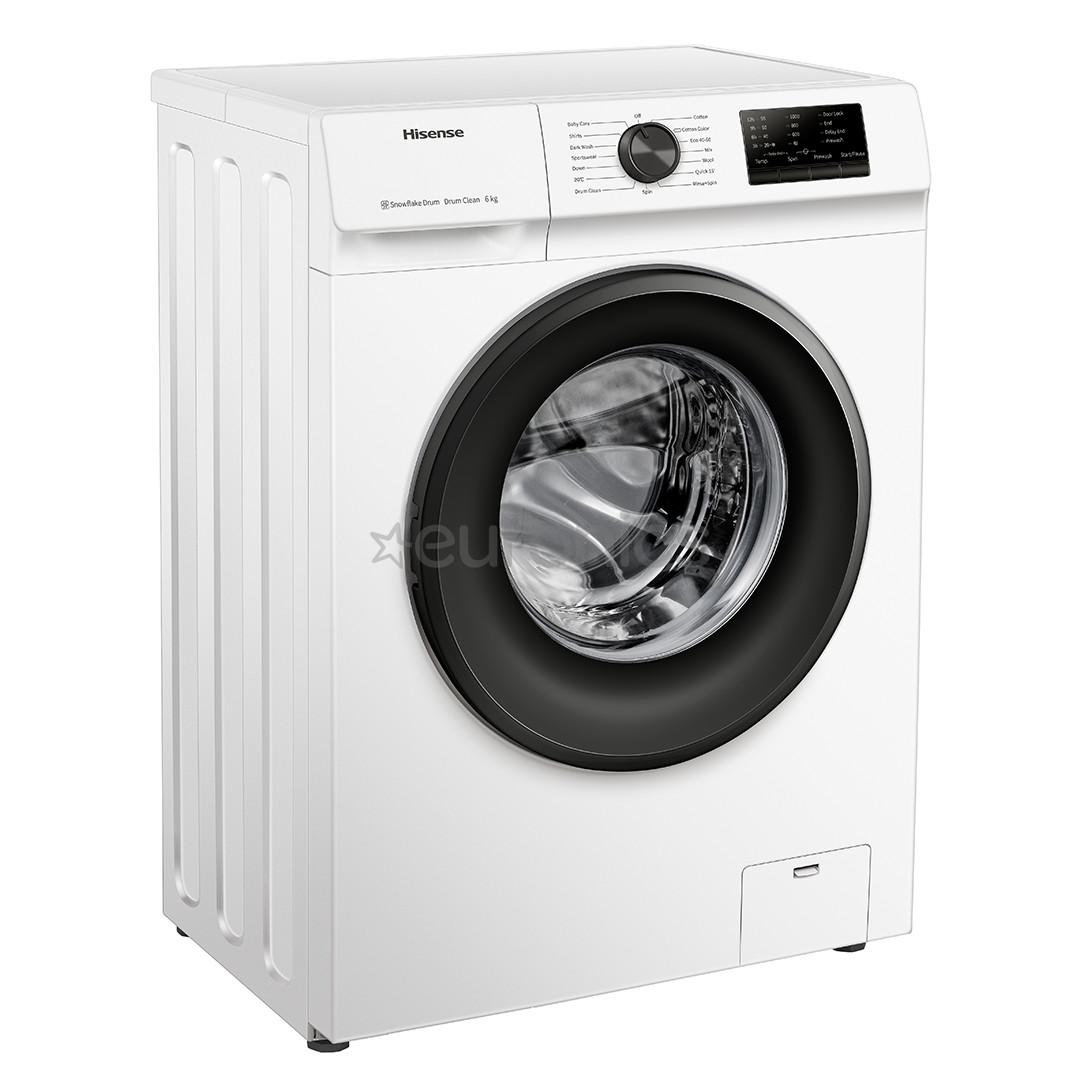 Hisense, 6 kg, dziļums 38 cm, 1000 apgr/min. - Veļas mazgājamā mašīna ar priekšējo ielādi