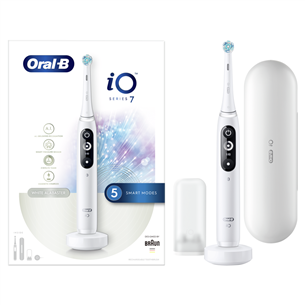 Braun Oral-B iO 7, футляр, белый/черный - Электрическая зубная щетка