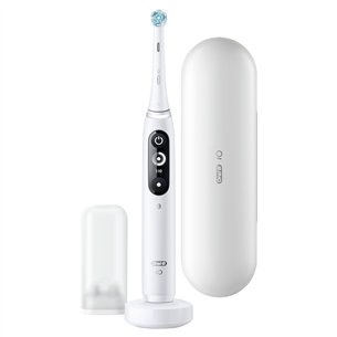 Braun Oral-B iO 7, ceļojumu futrālis, balta/melna - Elektriskā zobu birste