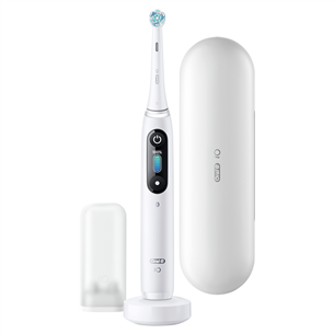 Braun Oral-B iO 8, ceļojumu futrālis, balta/melna - Elektriskā zobu birste