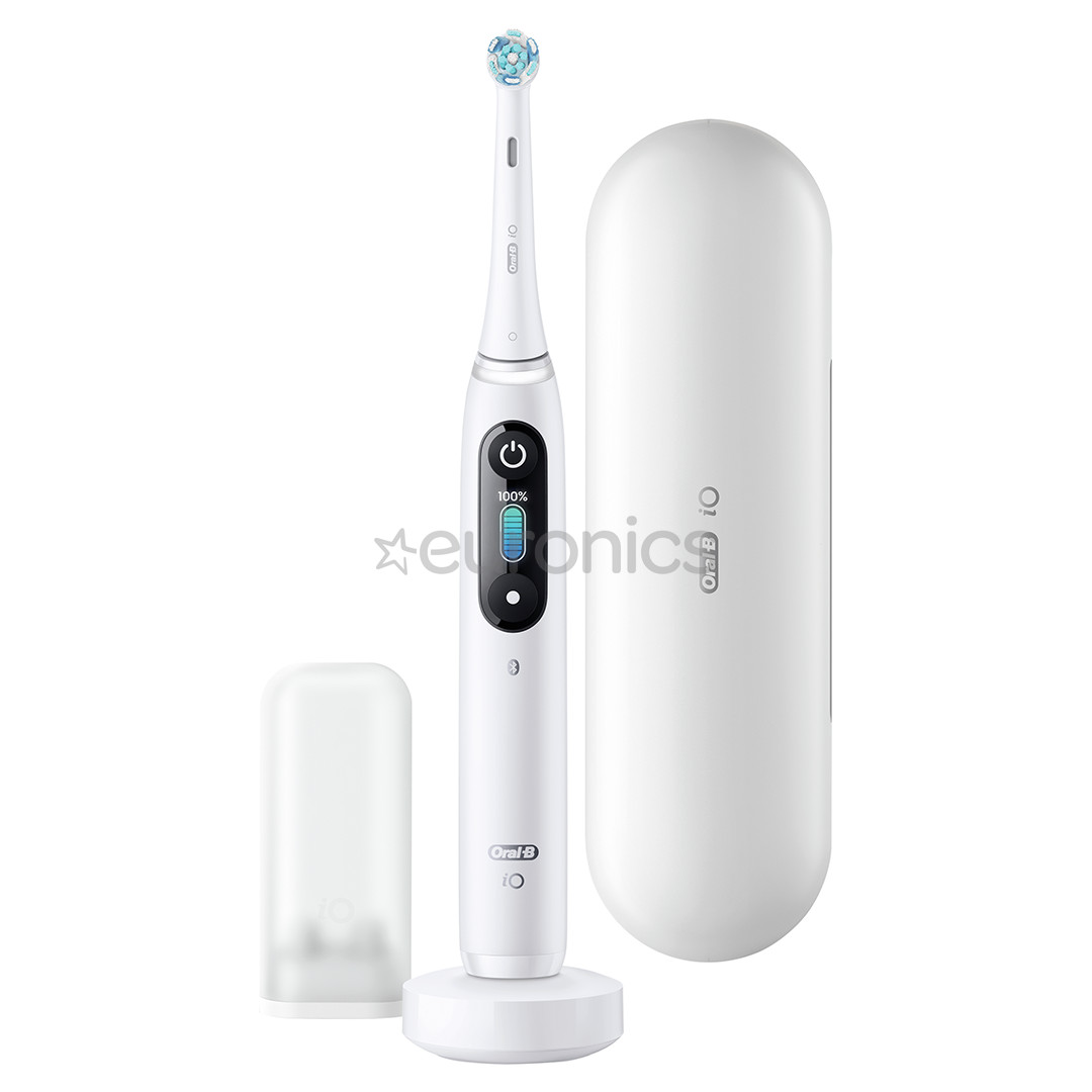 Braun Oral-B iO 8, футляр, белый/черный - Электрическая зубная щетка