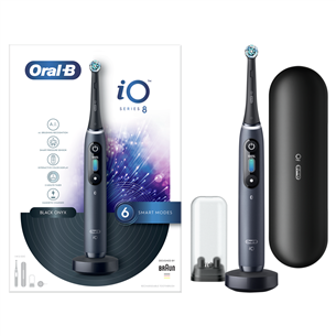 Braun Oral-B iO 8, ceļojumu futrālis, melna/pelēka - Elektriskā zobu birste IO8BLACK