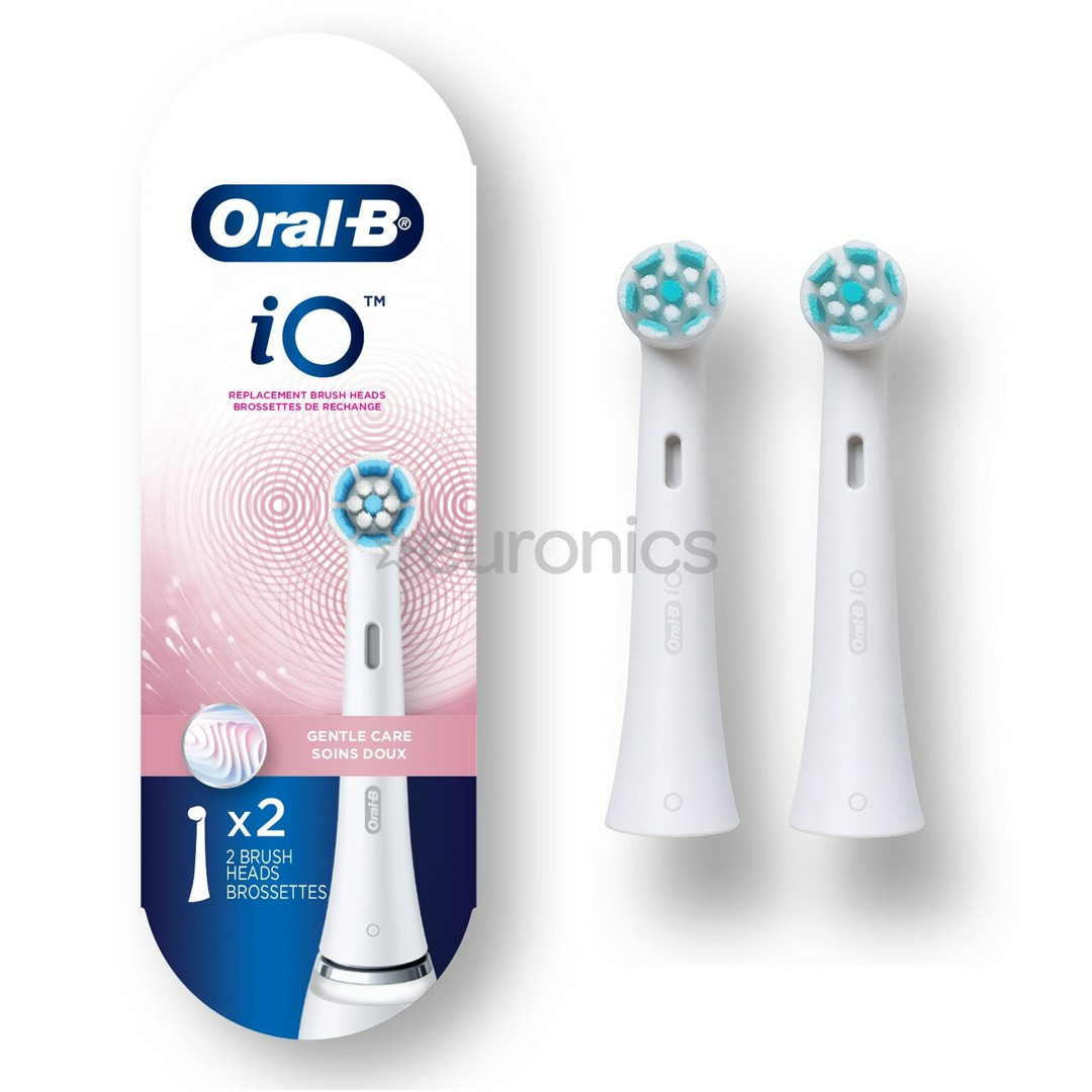 Braun Oral-B iO Gentle Care, 2 pieces, white - Replacement brush heads for electric toothbrush