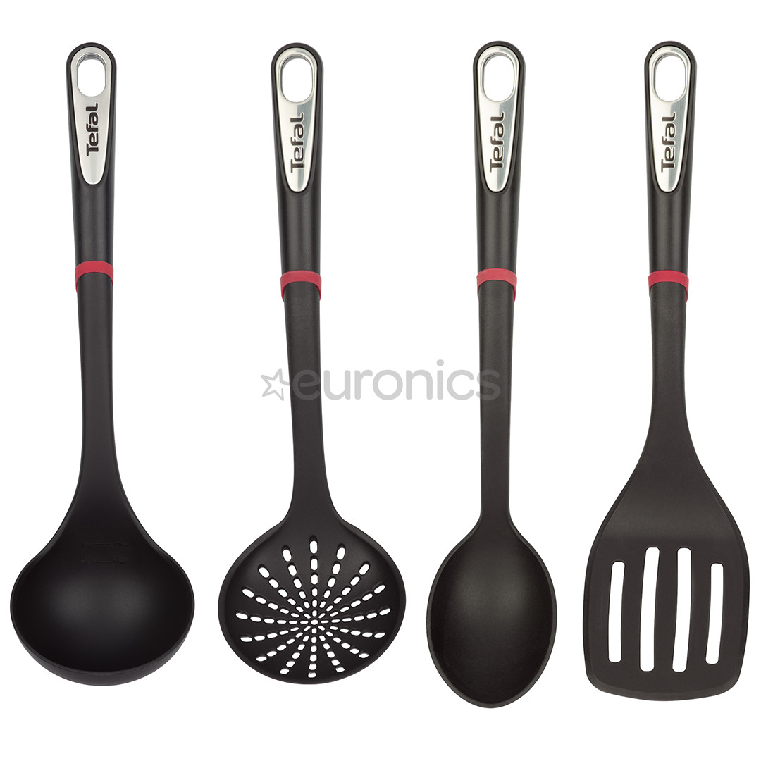 Tefal Ingenio, 4 pieces, black/red - Kitchen tools set