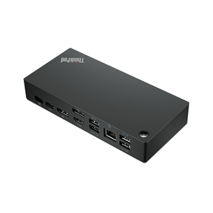 Lenovo ThinkPad Universal USB-C Dock, 90 W, melna - Portatīvā datora dokstacija