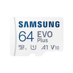 Карта памяти Micro SDXC + SD-адаптер Samsung EVO Plus 2021 (64 ГБ)