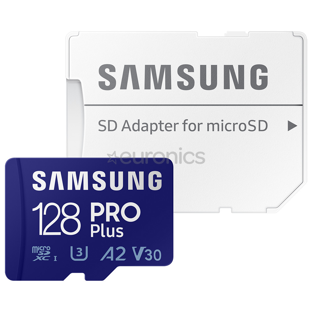 Карта памяти Micro SDXC Samsung PRO Plus 2021 + SD-адаптер (128 ГБ)