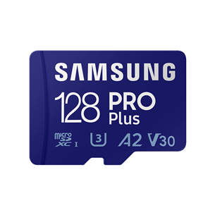 Карта памяти Micro SDXC PRO Plus + SD-адаптер, Samsung (128 ГБ)