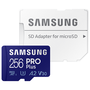 Карта памяти Micro SDXC Samsung PRO Plus 2021 + SD-адаптер (256 ГБ)