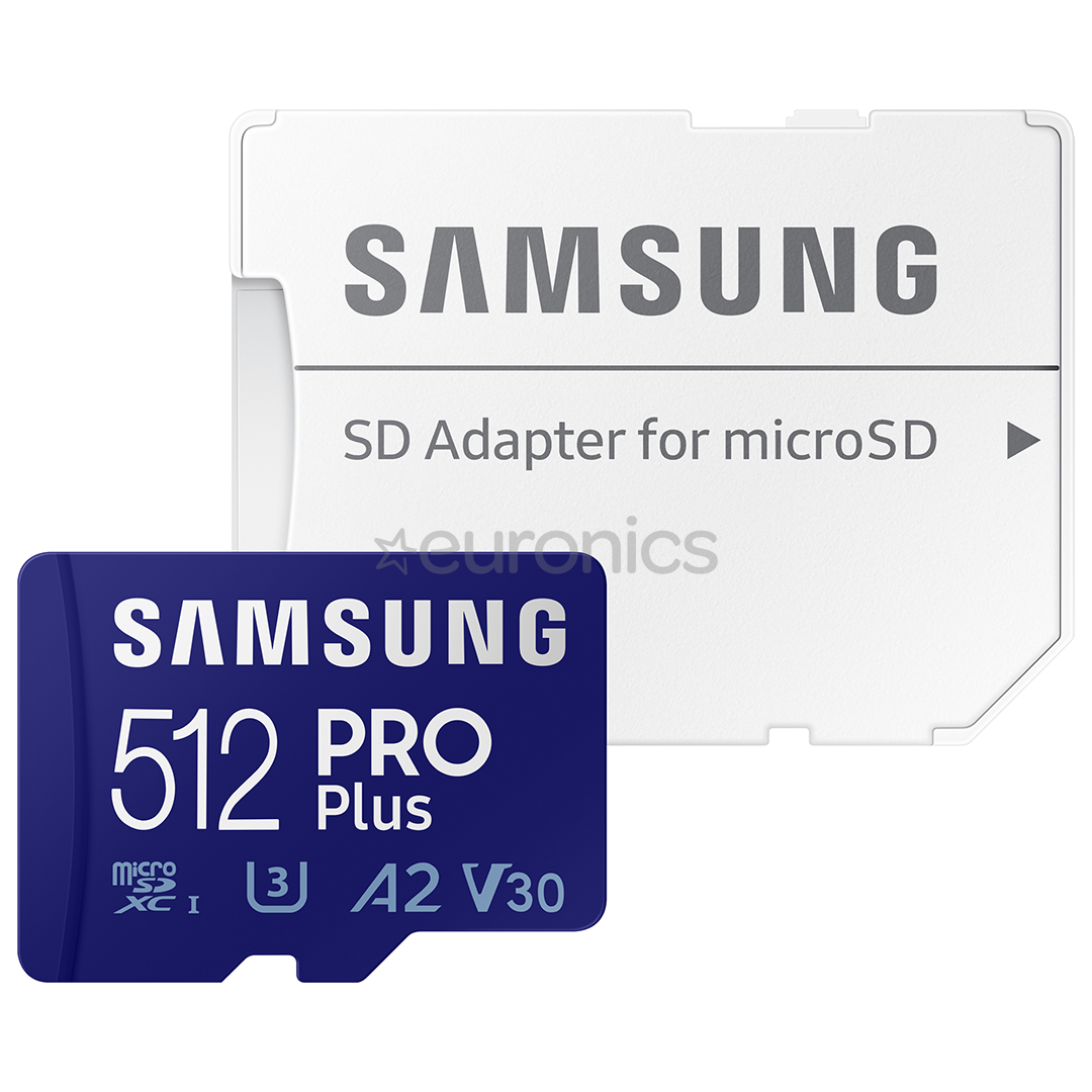Micro SDXC card Samsung PRO Plus 2021 + SD adapter (512 GB)